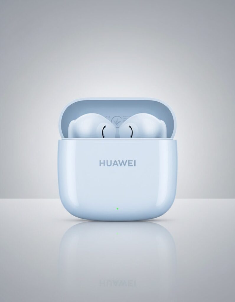 Fone de Ouvido Huawei FreeBuds SE 2 - cena hero gerada por IA a partir da foto oficial