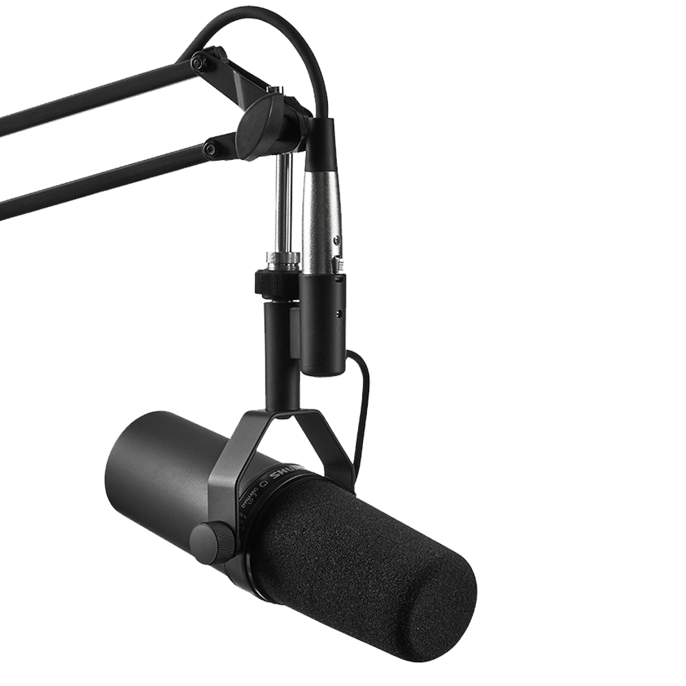 Microfone Shure SM7B em foto de divulgacao, angulo 2