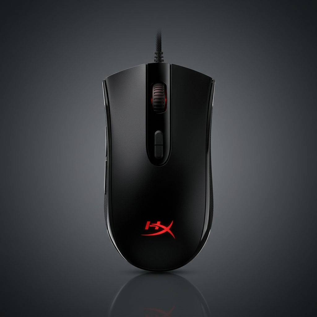 Mouse Gamer HyperX Pulsefire Core RGB - cena hero gerada por IA a partir da foto oficial