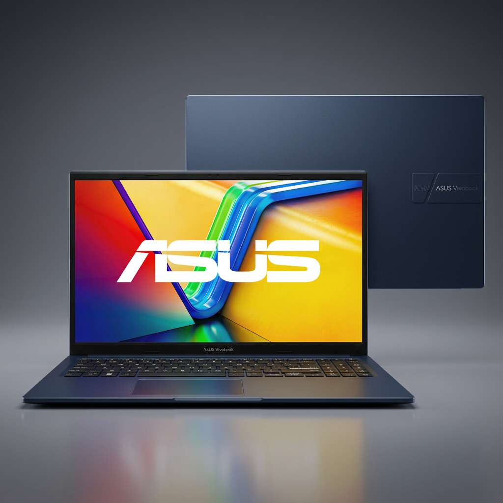 Notebook Asus Vivobook 15 Intel Core I5 8GB 512GB SSD - cena hero gerada por IA a partir da foto oficial