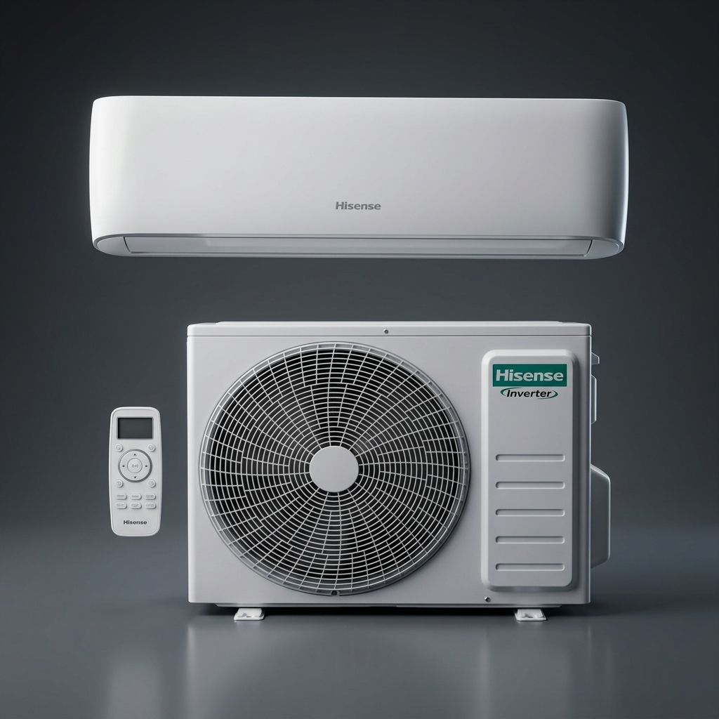 Ar Condicionado Inverter Hisense Eco Plus Frio - cena hero gerada por IA a partir da foto oficial